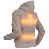 Uppvärmd huvtröja - dam | ”Dual Heating” - Beige